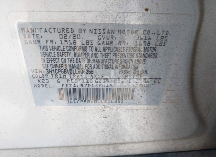 Photo 9 of 2020 Nissan Kicks S XTRONIC CVT (VIN 3N1CP5BV0LL506355)