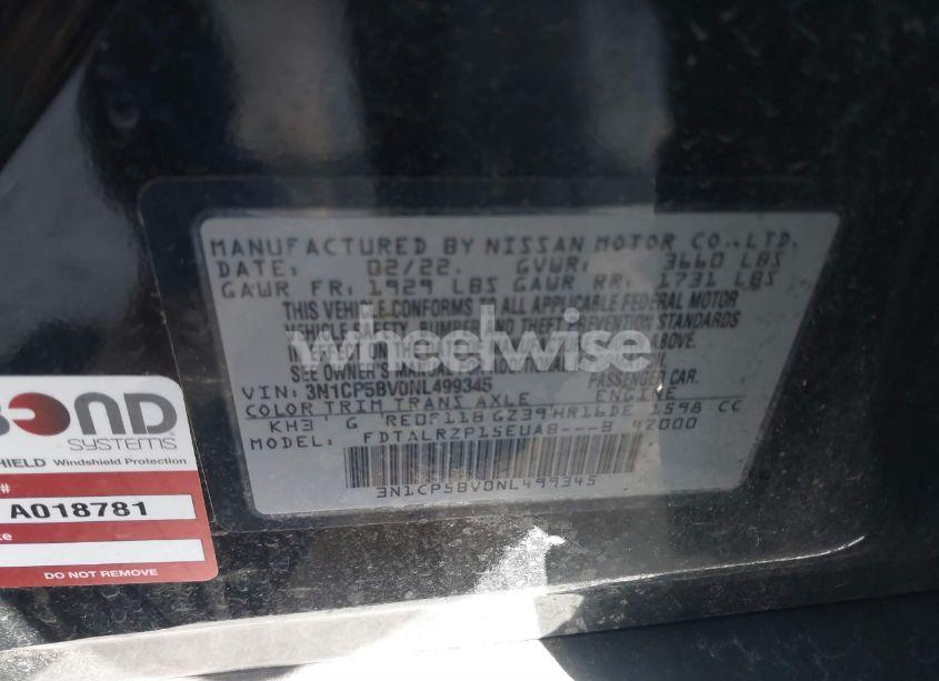 Photo 9 of 2022 Nissan Kicks S XTRONIC CVT (VIN 3N1CP5BV0NL499345)