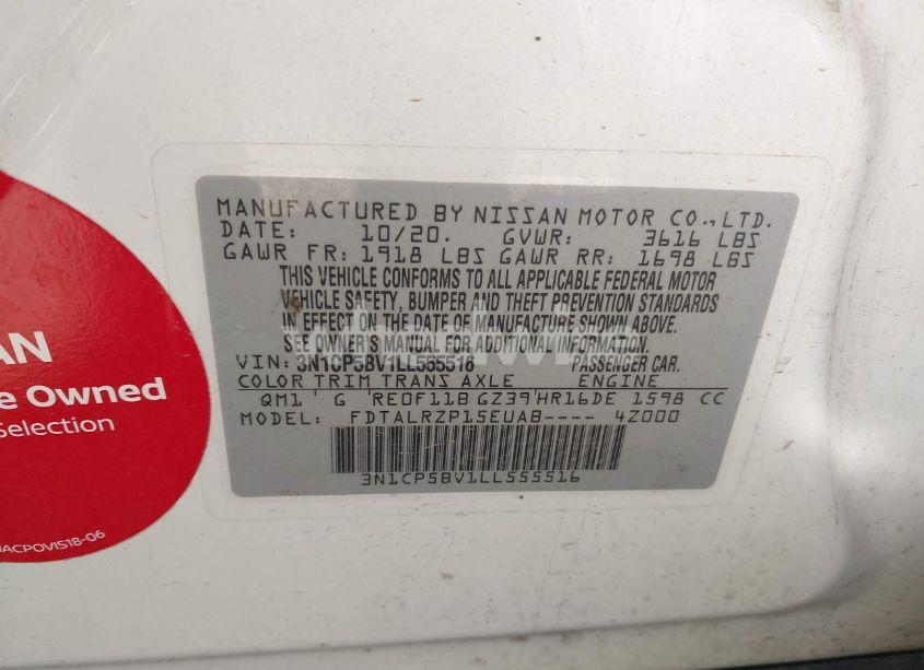 Photo 9 of 2020 Nissan Kicks S XTRONIC CVT (VIN 3N1CP5BV1LL555516)