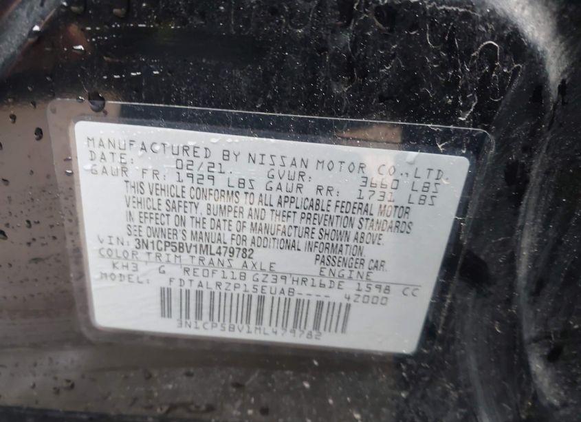 Photo 9 of 2021 Nissan Kicks S XTRONIC CVT (VIN 3N1CP5BV1ML479782)