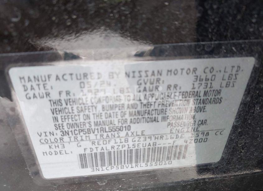 Photo 9 of 2024 Nissan Kicks S XTRONIC CVT (VIN 3N1CP5BV1RL555010)