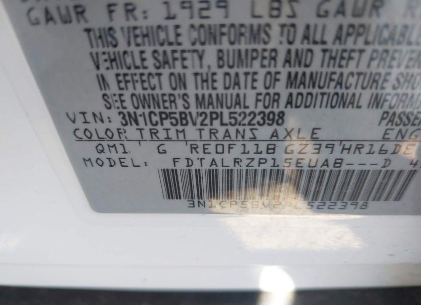 Photo 9 of 2023 Nissan Kicks S XTRONIC CVT (VIN 3N1CP5BV2PL522398)