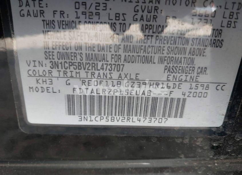 Photo 9 of 2024 Nissan Kicks S XTRONIC CVT (VIN 3N1CP5BV2RL473707)