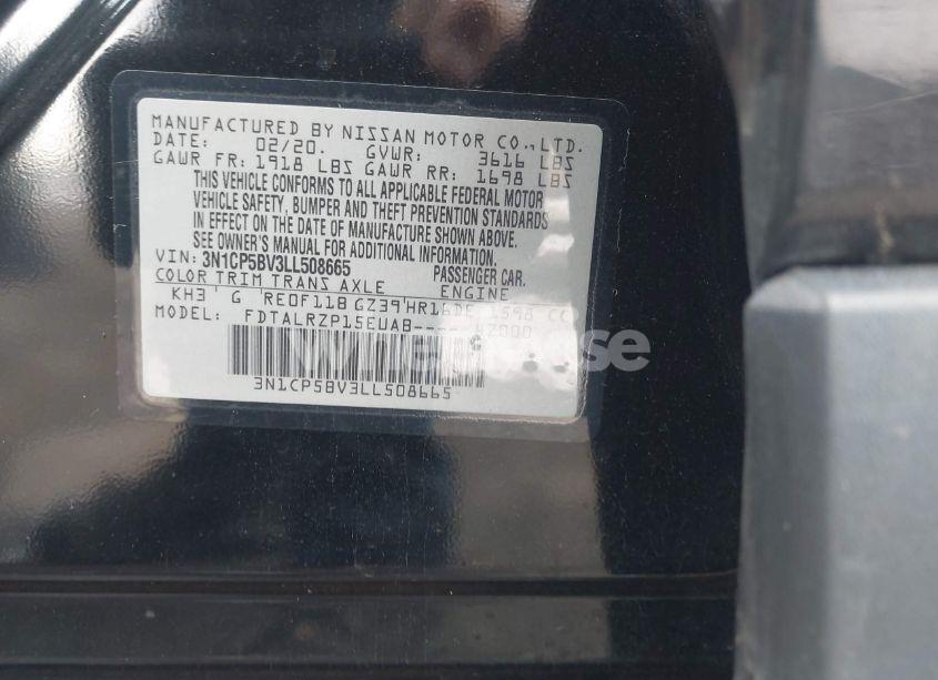 Photo 9 of 2020 Nissan Kicks S XTRONIC CVT (VIN 3N1CP5BV3LL508665)