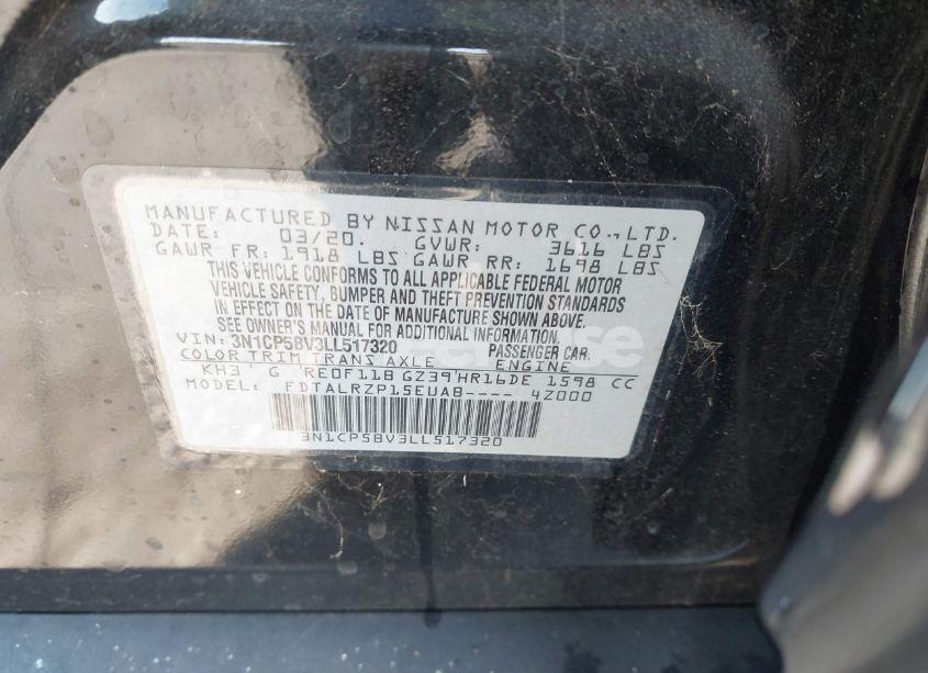 Photo 9 of 2020 Nissan Kicks S XTRONIC CVT (VIN 3N1CP5BV3LL517320)