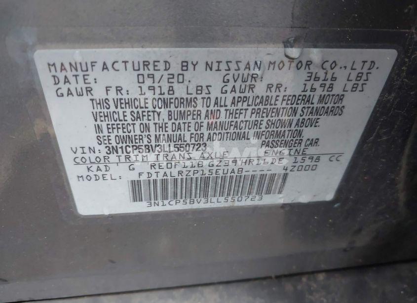 Photo 9 of 2020 Nissan Kicks S XTRONIC CVT (VIN 3N1CP5BV3LL550723)