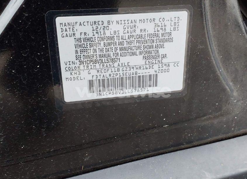 Photo 9 of 2020 Nissan Kicks S XTRONIC CVT (VIN 3N1CP5BV3LL578571)