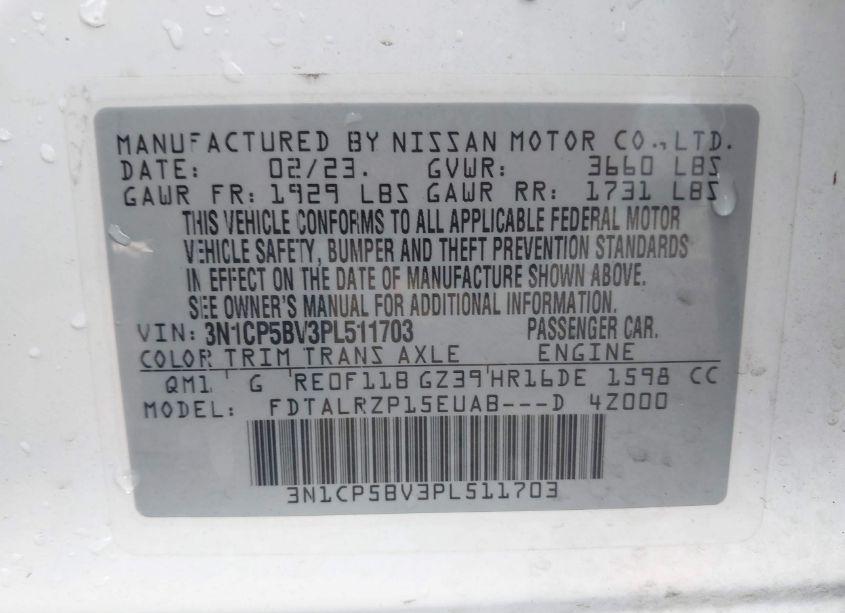 Photo 9 of 2023 Nissan Kicks S XTRONIC CVT (VIN 3N1CP5BV3PL511703)