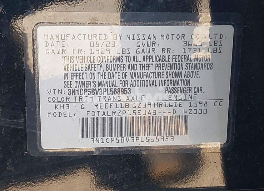 Photo 9 of 2023 Nissan Kicks S XTRONIC CVT (VIN 3N1CP5BV3PL568953)