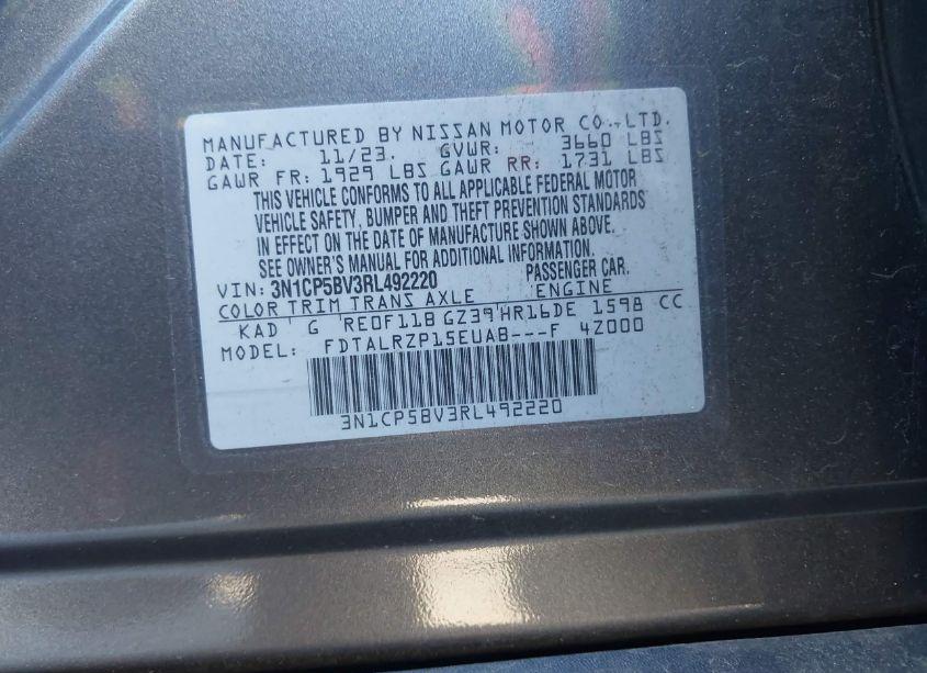 Photo 9 of 2024 Nissan Kicks S XTRONIC CVT (VIN 3N1CP5BV3RL492220)