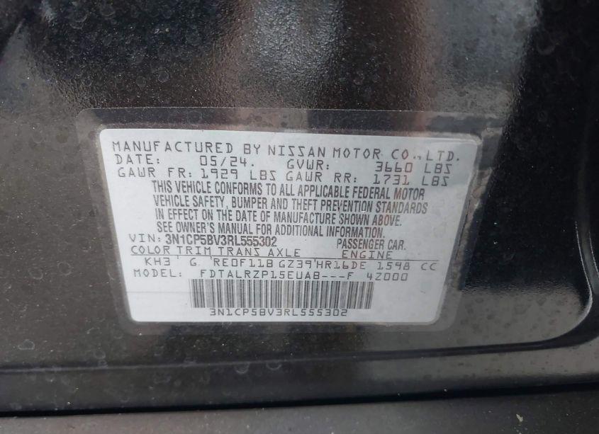 Photo 9 of 2024 Nissan Kicks S XTRONIC CVT (VIN 3N1CP5BV3RL555302)