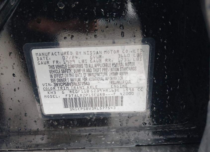 Photo 9 of 2024 Nissan Kicks S XTRONIC CVT (VIN 3N1CP5BV3RL577543)