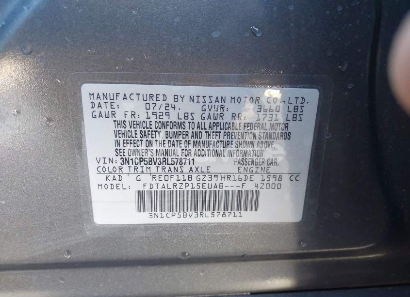 Photo 9 of 2024 Nissan Kicks S XTRONIC CVT (VIN 3N1CP5BV3RL578711)