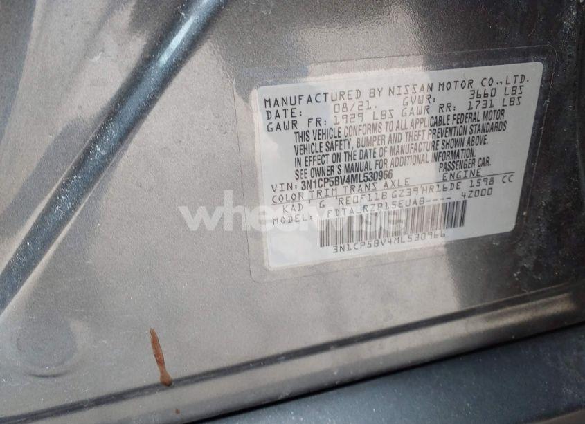 Photo 9 of 2021 Nissan Kicks S XTRONIC CVT (VIN 3N1CP5BV4ML530966)