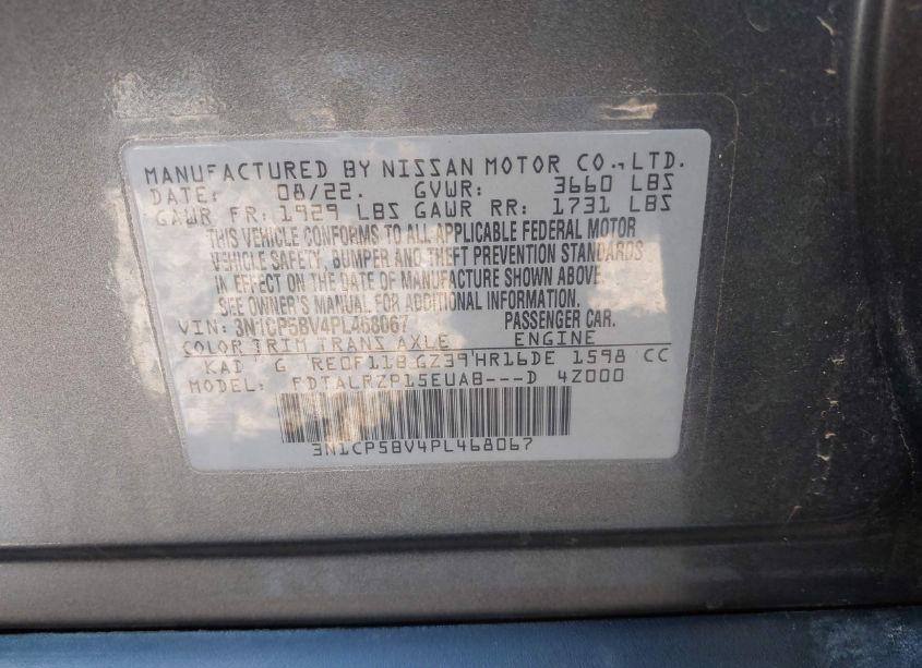 Photo 9 of 2023 Nissan Kicks S XTRONIC CVT (VIN 3N1CP5BV4PL468067)