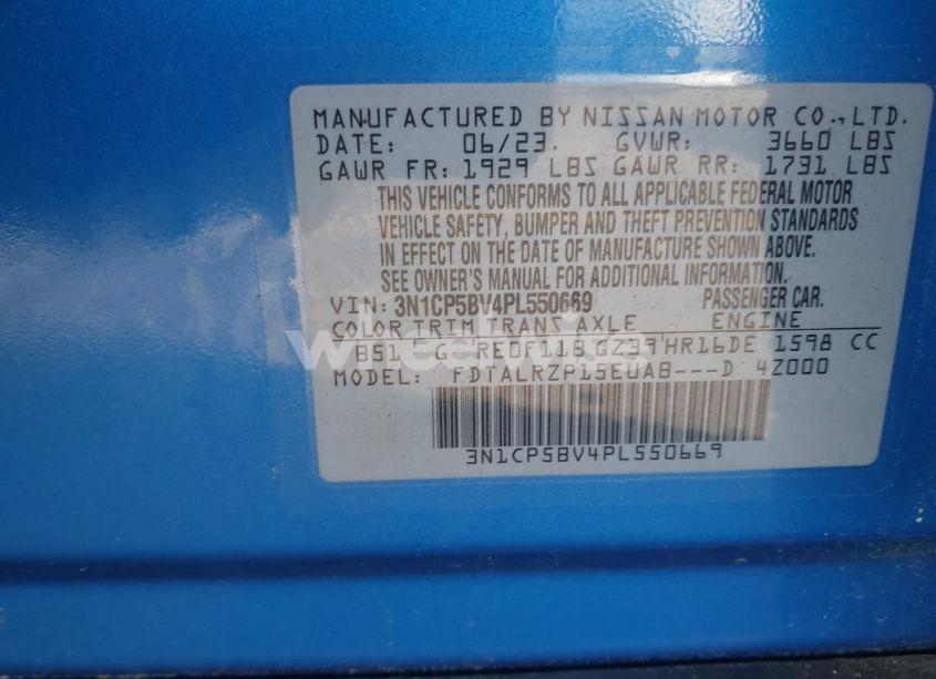 Photo 9 of 2023 Nissan Kicks S XTRONIC CVT (VIN 3N1CP5BV4PL550669)