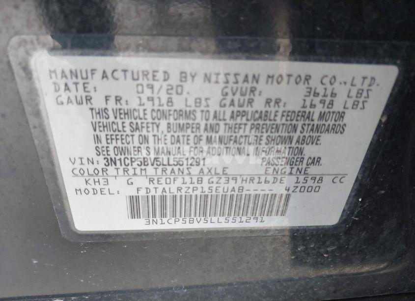 Photo 9 of 2020 Nissan Kicks S XTRONIC CVT (VIN 3N1CP5BV5LL551291)