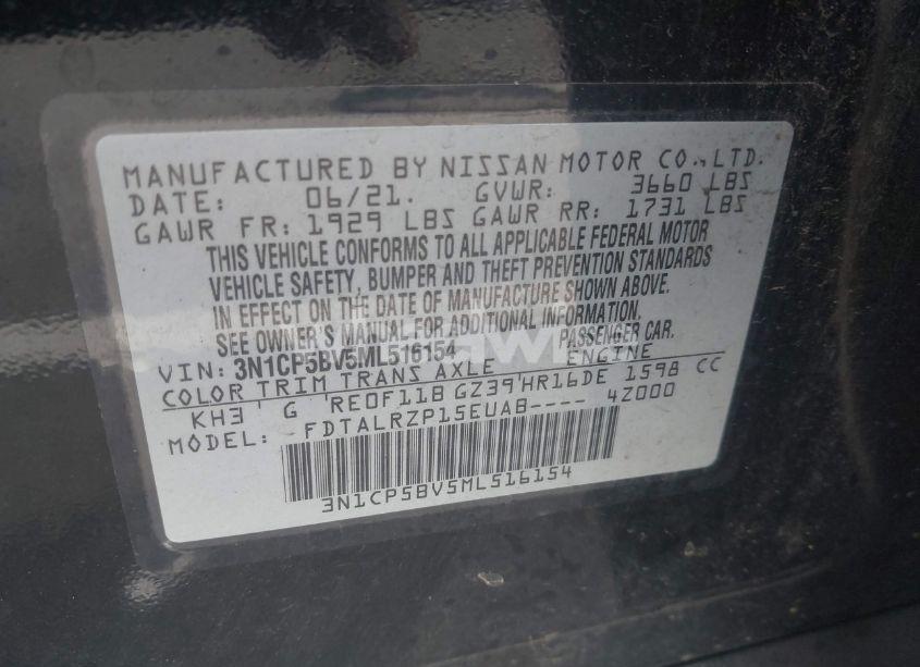 Photo 9 of 2021 Nissan Kicks S XTRONIC CVT (VIN 3N1CP5BV5ML516154)