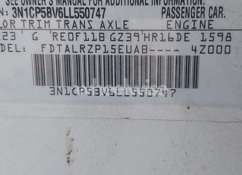 Photo 9 of 2020 Nissan Kicks S XTRONIC CVT (VIN 3N1CP5BV6LL550747)