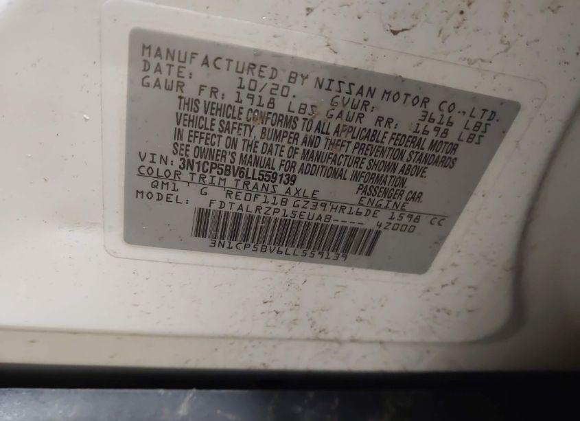 Photo 9 of 2020 Nissan Kicks S XTRONIC CVT (VIN 3N1CP5BV6LL559139)