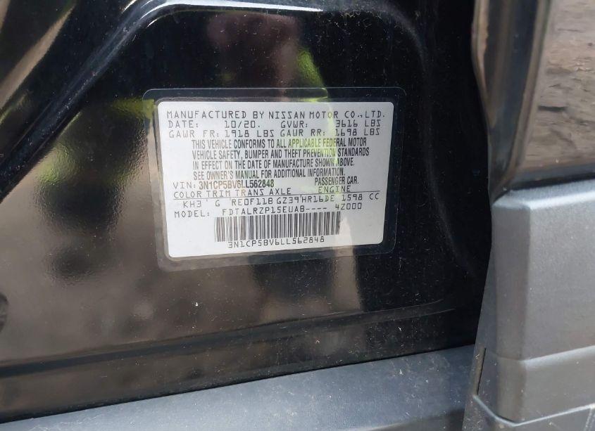 Photo 9 of 2020 Nissan Kicks S XTRONIC CVT (VIN 3N1CP5BV6LL562848)