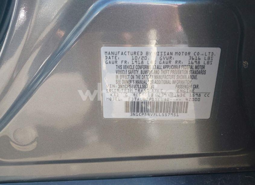 Photo 9 of 2020 Nissan Kicks S XTRONIC CVT (VIN 3N1CP5BV7LL557951)