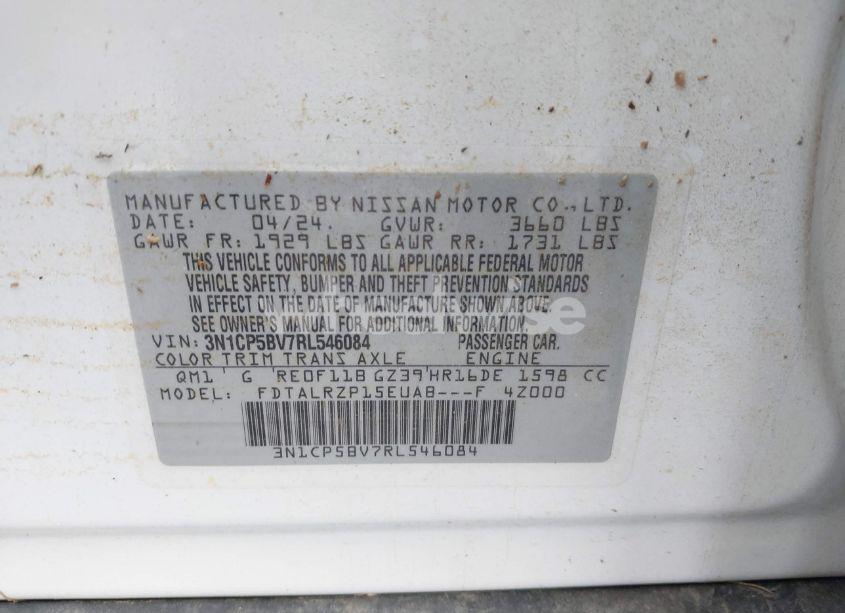 Photo 9 of 2024 Nissan Kicks S XTRONIC CVT (VIN 3N1CP5BV7RL546084)