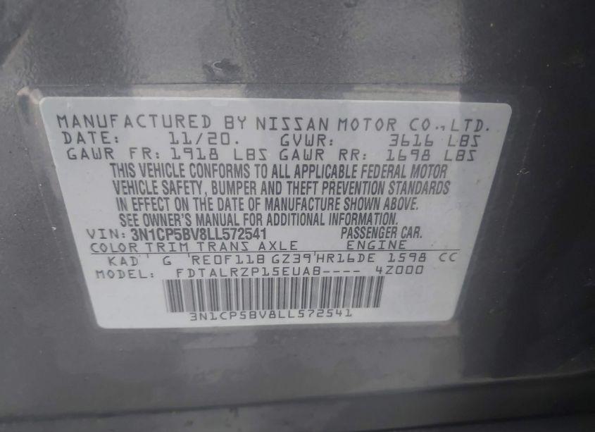 Photo 9 of 2020 Nissan Kicks S XTRONIC CVT (VIN 3N1CP5BV8LL572541)