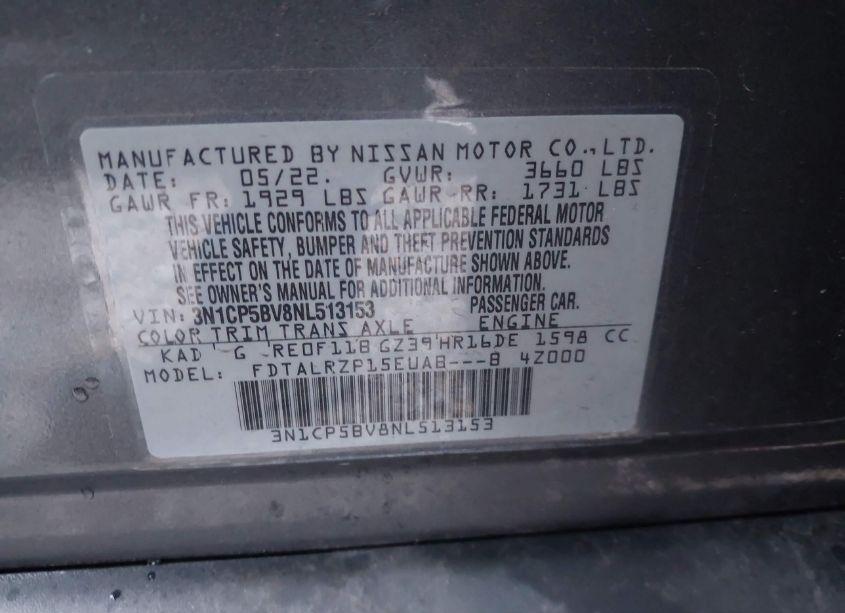 Photo 9 of 2022 Nissan Kicks S XTRONIC CVT (VIN 3N1CP5BV8NL513153)