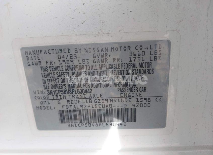 Photo 9 of 2023 Nissan Kicks S XTRONIC CVT (VIN 3N1CP5BV8PL530442)