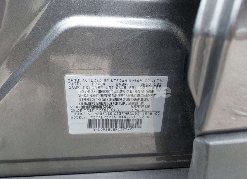 Photo 9 of 2024 Nissan Kicks S XTRONIC CVT (VIN 3N1CP5BV8RL579420)