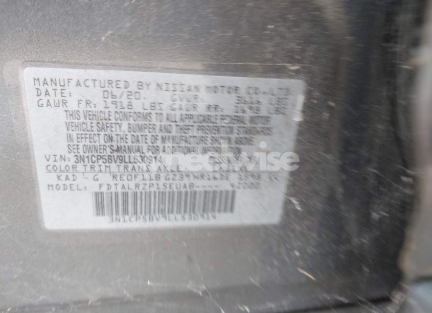 Photo 9 of 2020 Nissan Kicks S XTRONIC CVT (VIN 3N1CP5BV9LL530914)