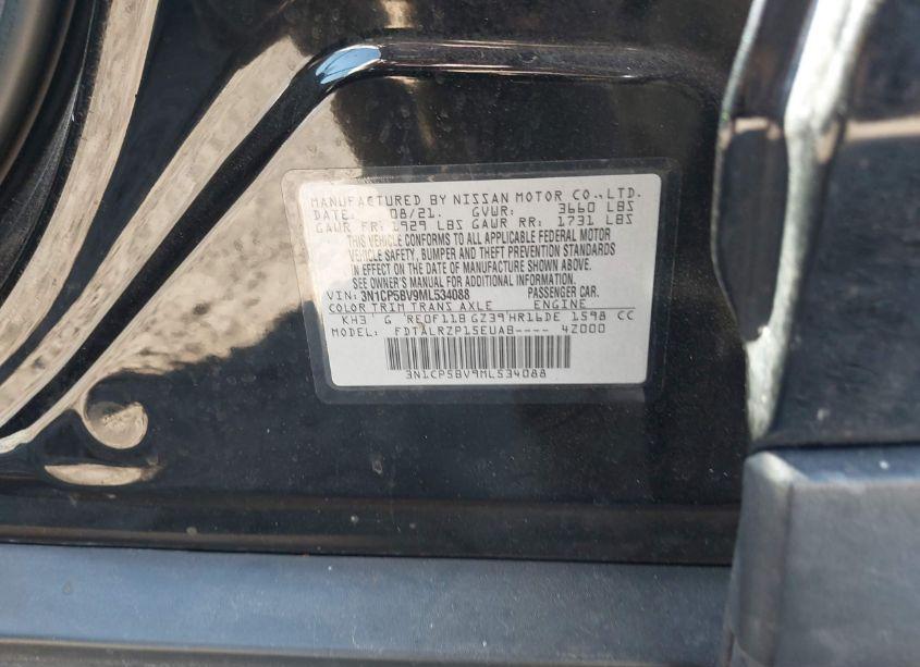 Photo 9 of 2021 Nissan Kicks S XTRONIC CVT (VIN 3N1CP5BV9ML534088)