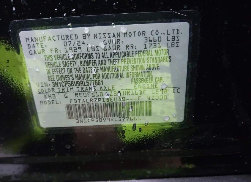 Photo 9 of 2024 Nissan Kicks S XTRONIC CVT (VIN 3N1CP5BV9RL577661)