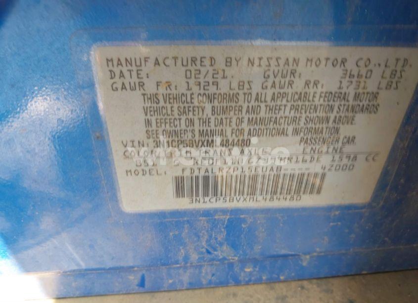 Photo 9 of 2021 Nissan Kicks S XTRONIC CVT (VIN 3N1CP5BVXML484480)