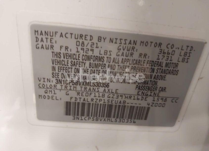 Photo 9 of 2021 Nissan Kicks S XTRONIC CVT (VIN 3N1CP5BVXML530356)