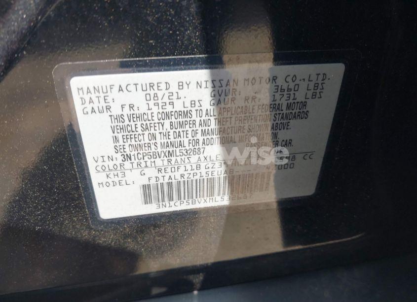 Photo 9 of 2021 Nissan Kicks S XTRONIC CVT (VIN 3N1CP5BVXML532687)