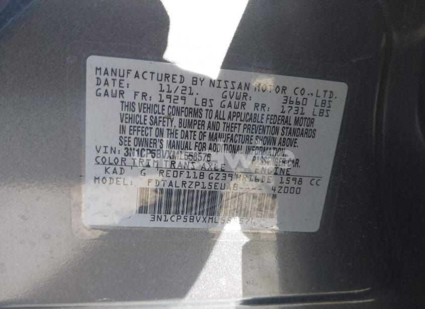 Photo 9 of 2021 Nissan Kicks S XTRONIC CVT (VIN 3N1CP5BVXML558576)