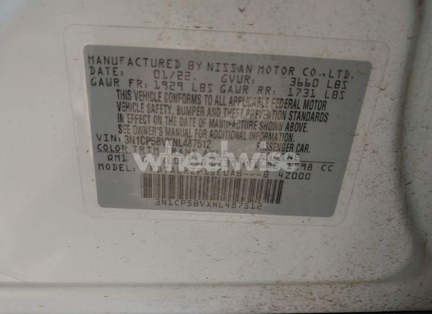 Photo 9 of 2022 Nissan Kicks S XTRONIC CVT (VIN 3N1CP5BVXNL487512)