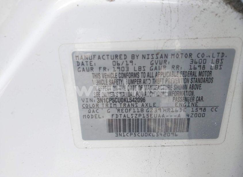 Photo 9 of 2019 Nissan Kicks SV (VIN 3N1CP5CU0KL542096)