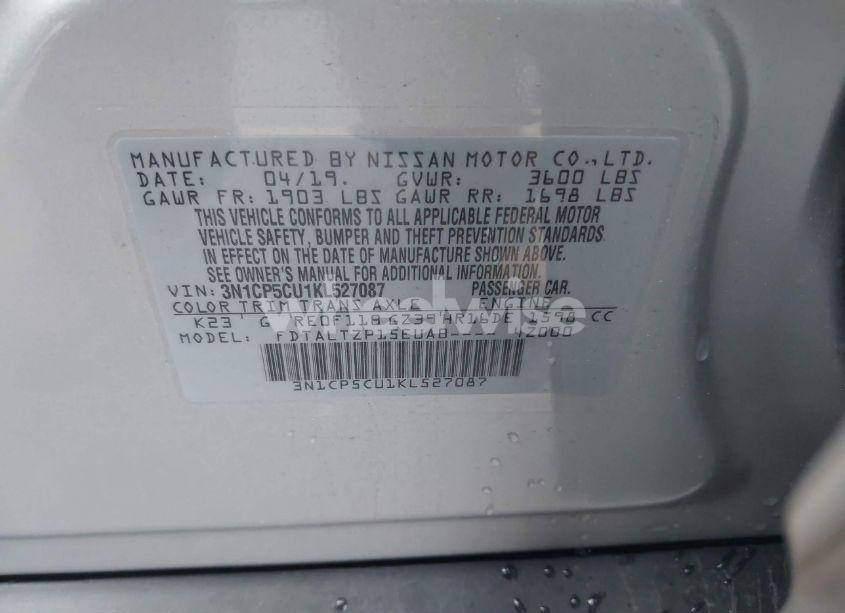 Photo 9 of 2019 Nissan Kicks SR (VIN 3N1CP5CU1KL527087)