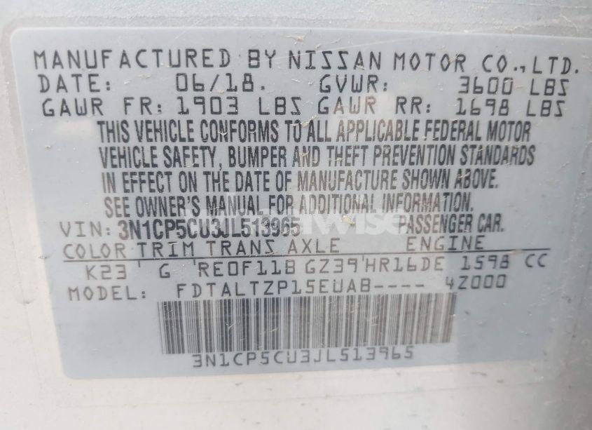 Photo 9 of 2018 Nissan Kicks SR (VIN 3N1CP5CU3JL513965)