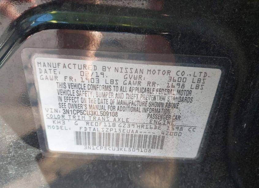 Photo 9 of 2019 Nissan Kicks SV (VIN 3N1CP5CU3KL509108)