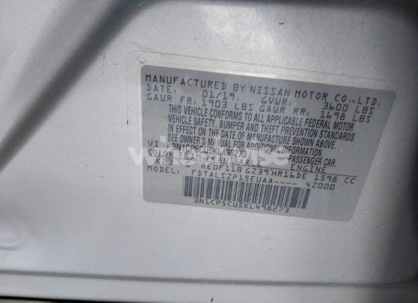 Photo 9 of 2019 Nissan Kicks SV (VIN 3N1CP5CU5KL498273)