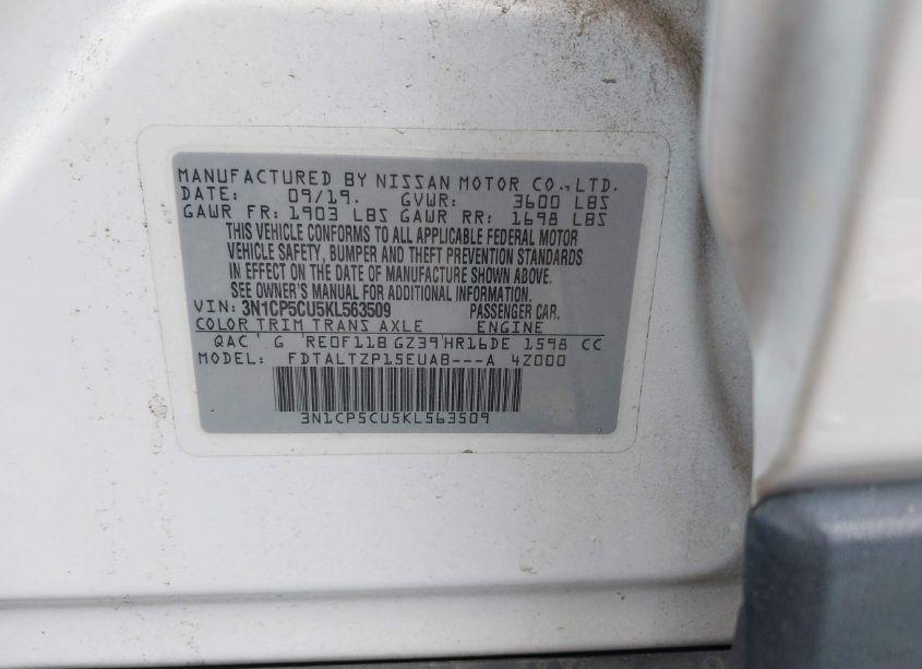 Photo 9 of 2019 Nissan Kicks SR (VIN 3N1CP5CU5KL563509)