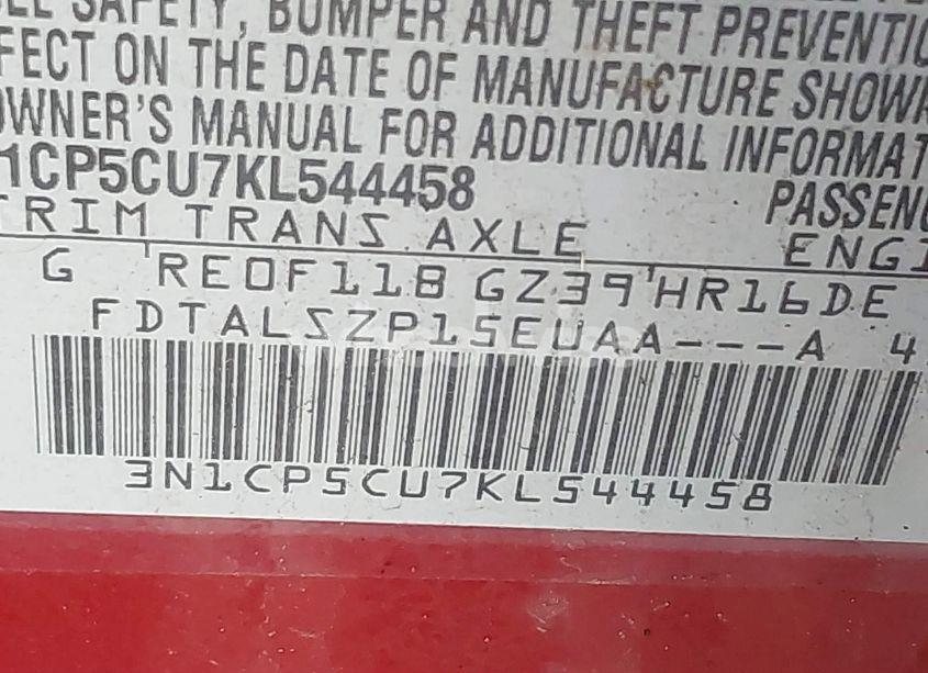 Photo 9 of 2019 Nissan Kicks SV (VIN 3N1CP5CU7KL544458)