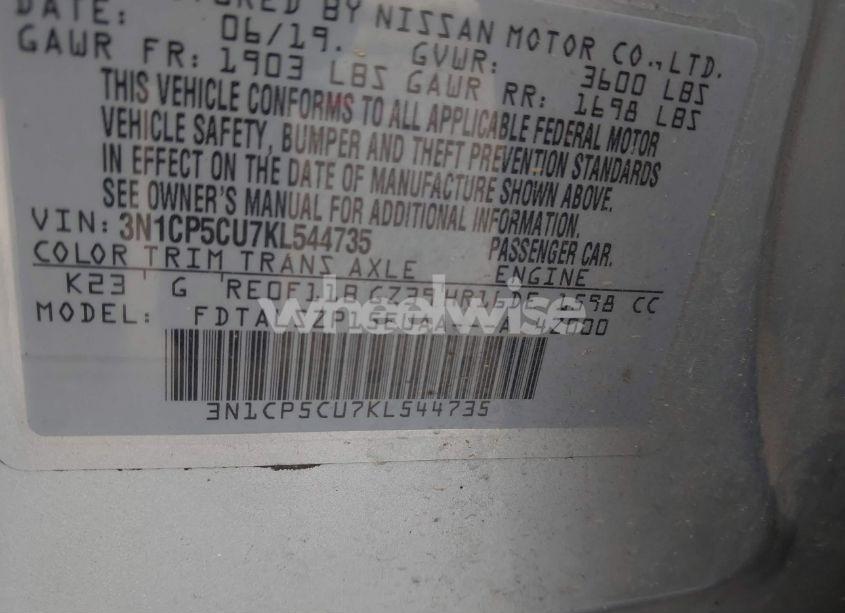 Photo 9 of 2019 Nissan Kicks SV (VIN 3N1CP5CU7KL544735)