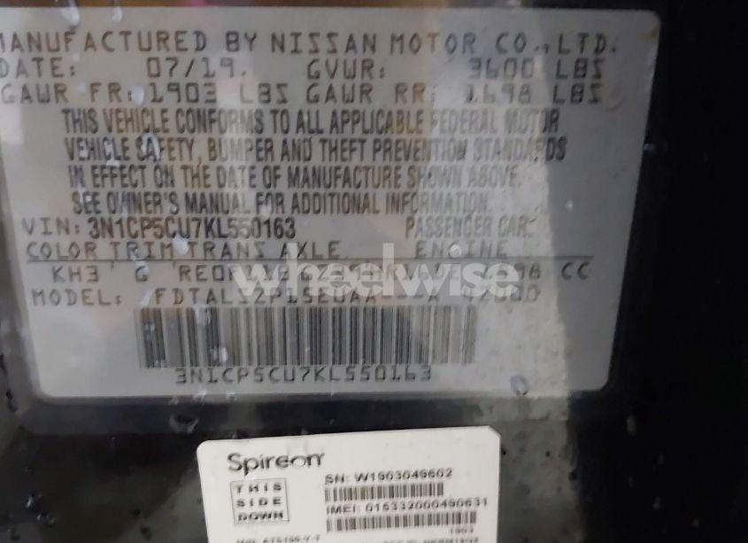 Photo 9 of 2019 Nissan Kicks SV (VIN 3N1CP5CU7KL550163)