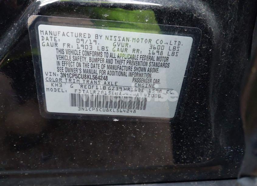 Photo 9 of 2019 Nissan Kicks S (VIN 3N1CP5CU8KL564248)