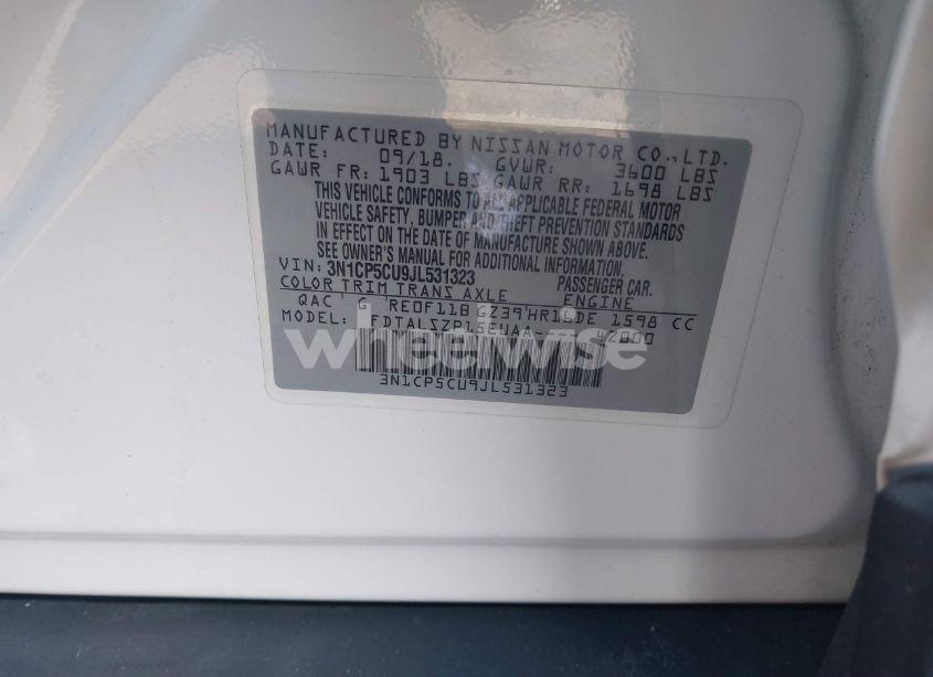 Photo 9 of 2018 Nissan Kicks SV (VIN 3N1CP5CU9JL531323)